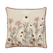 Hand-Embroidered Floral Cushion – Bring Nature Indoors